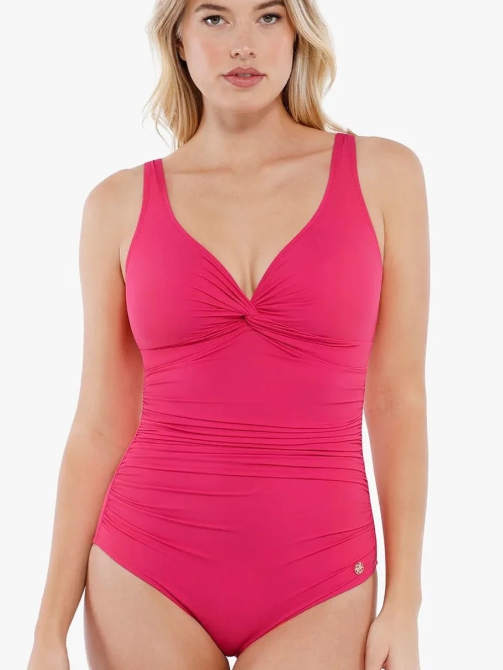 Popilush Pink Shapewear Ruched Tummy Control One Piece Swimsuit 3XL NWT